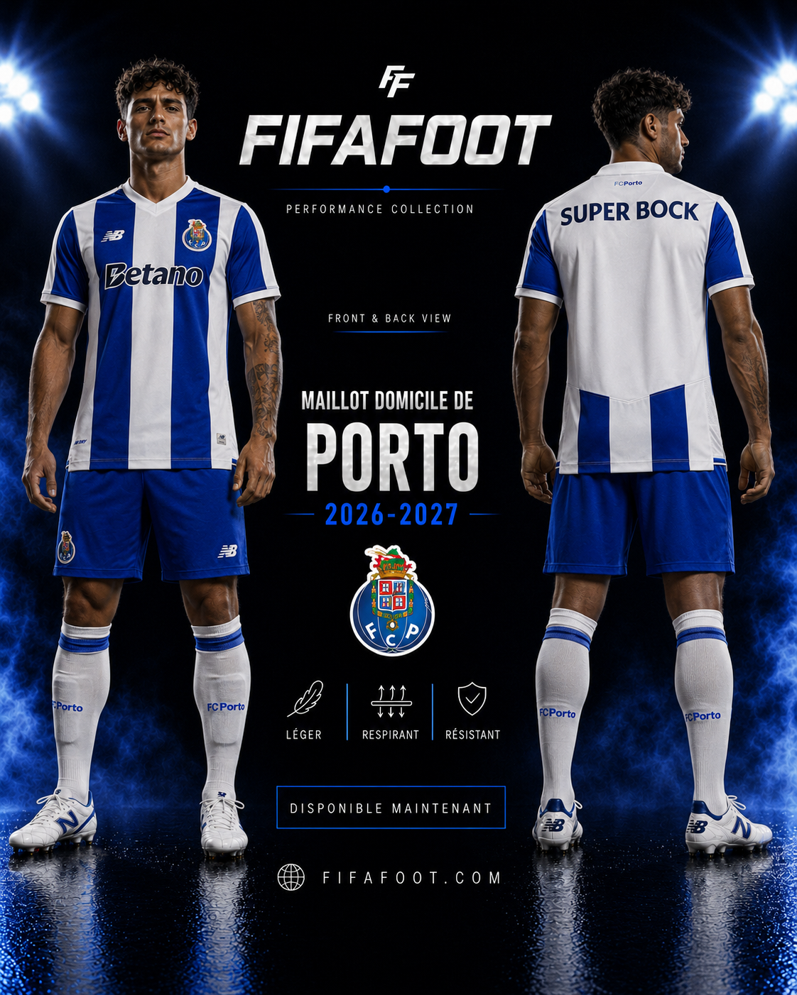 Maillot FC Porto Domicile 2026-2027 Bleu Blanc – Jersey Football