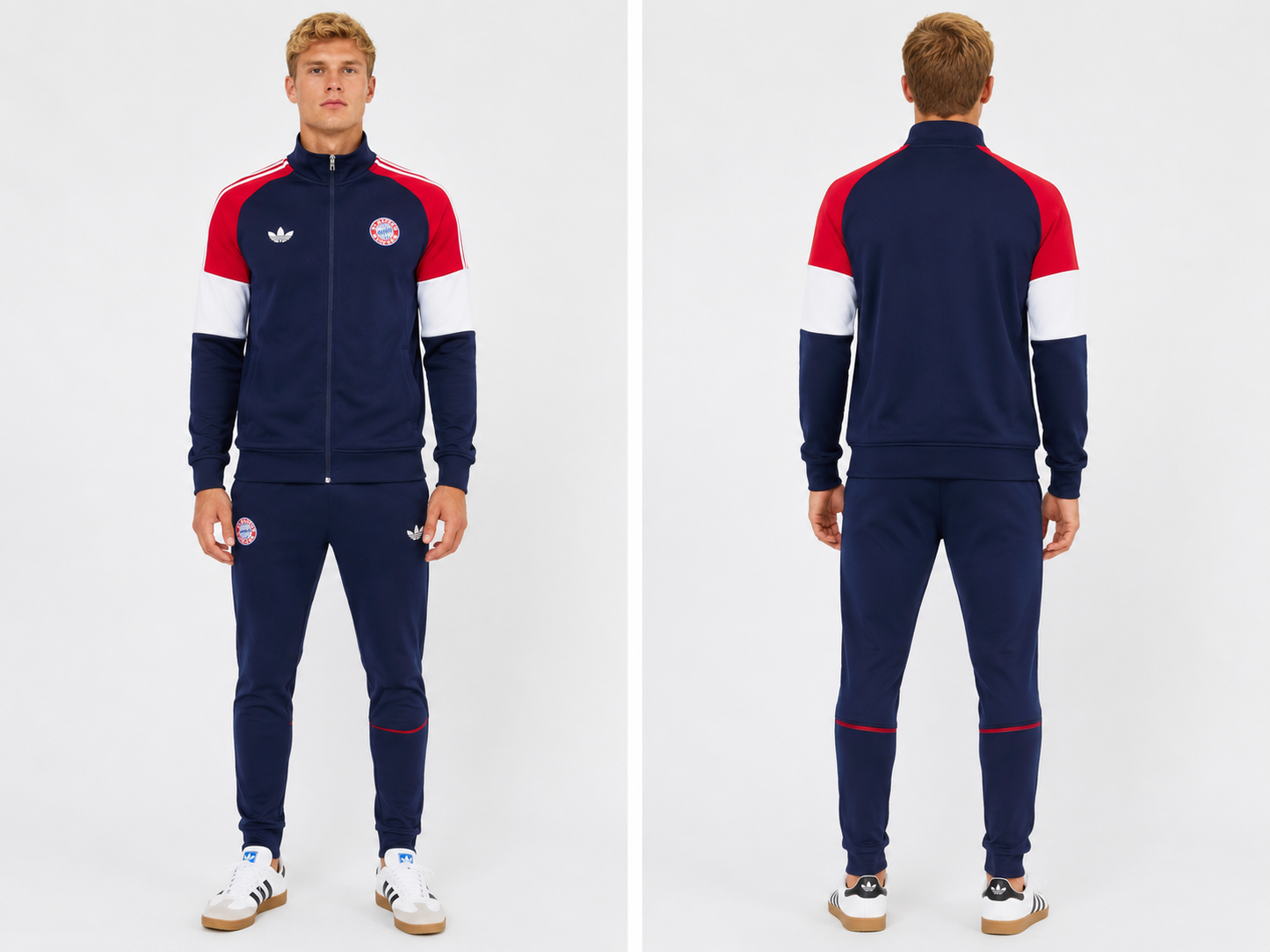 Ensemble Survêtement Bayern Munich 2026/2027 Bleu Marine – Adidas Homme