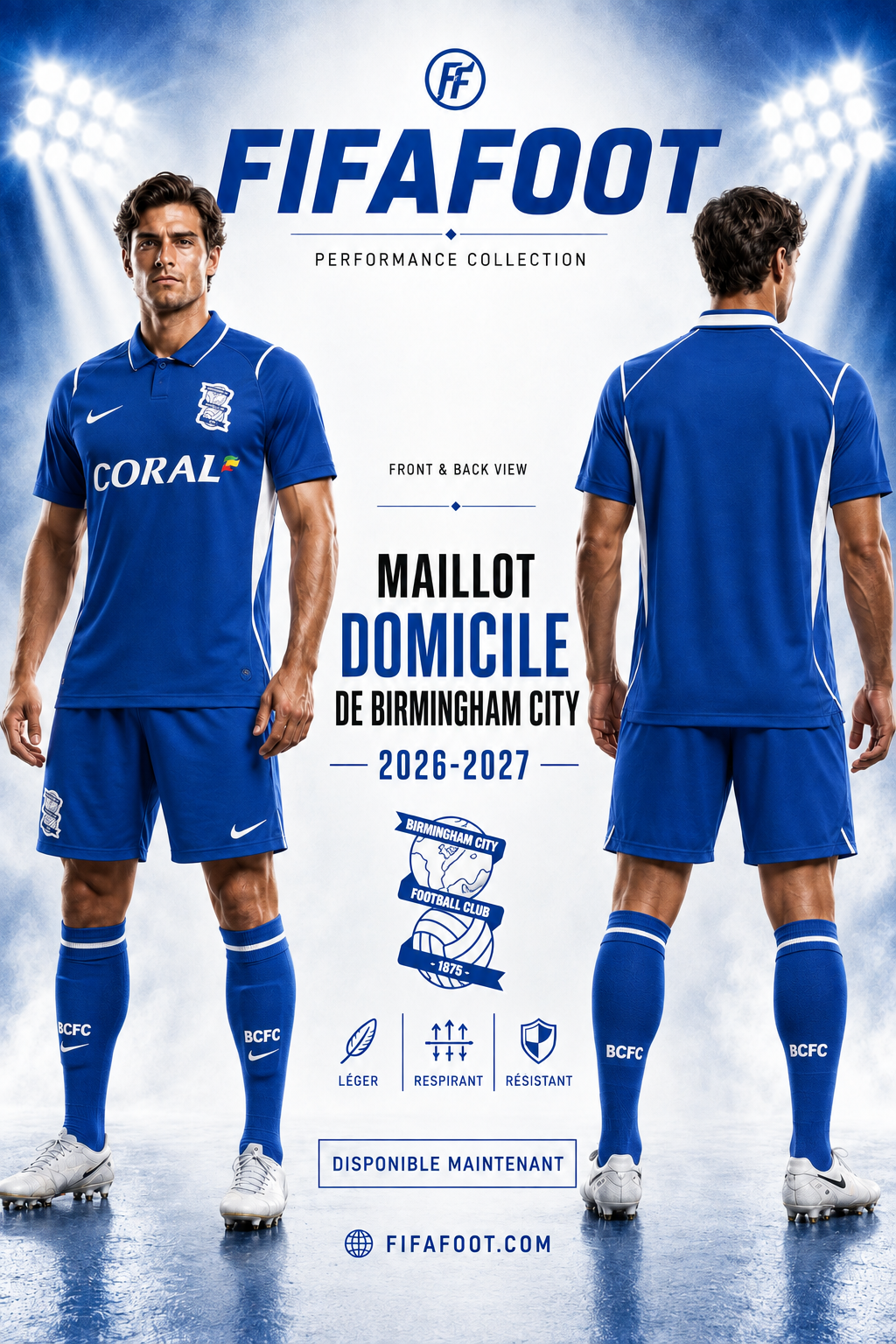 Maillot Birmingham City Domicile 2026-2027 Bleu Football Shirt Home Jersey