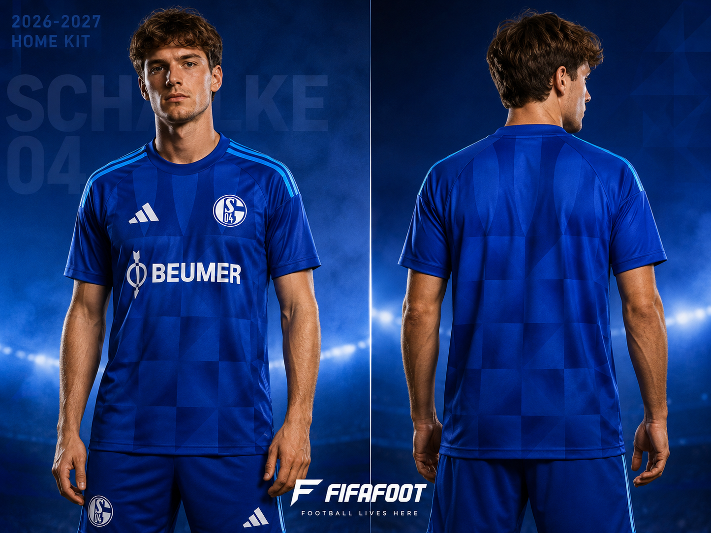 Maillot Schalke 04 Home 2026-2027 – Domicile Bleu