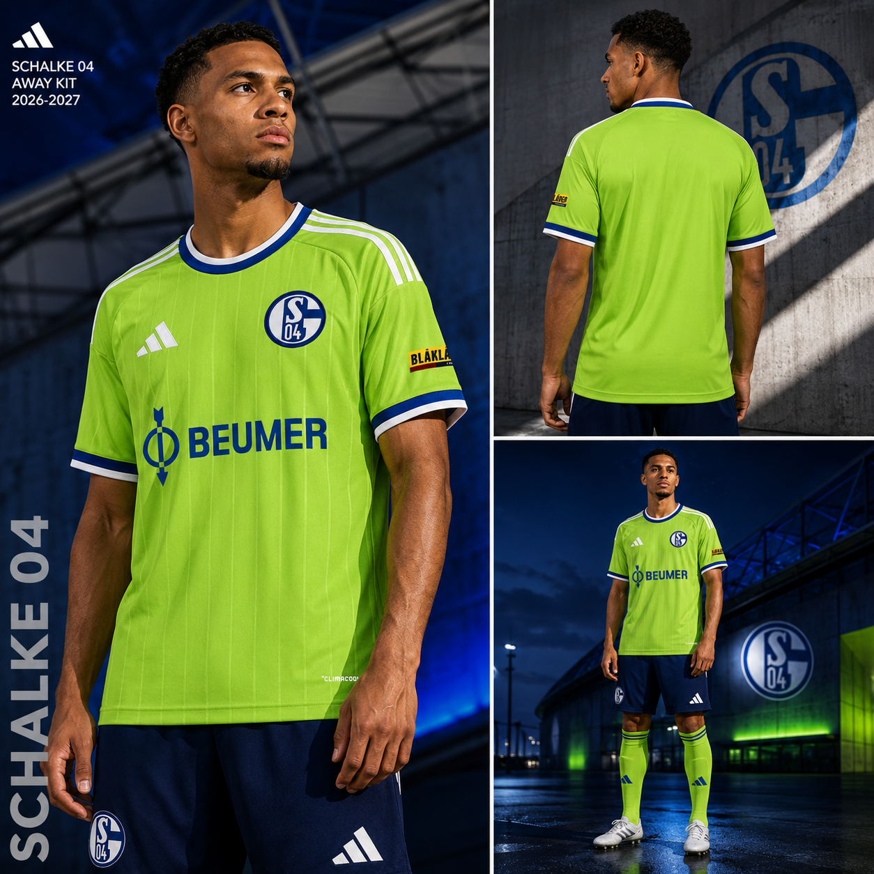 Maillot Schalke 04 Extérieur 2026-2027 Vert – Jersey Football S04 Away Adidas