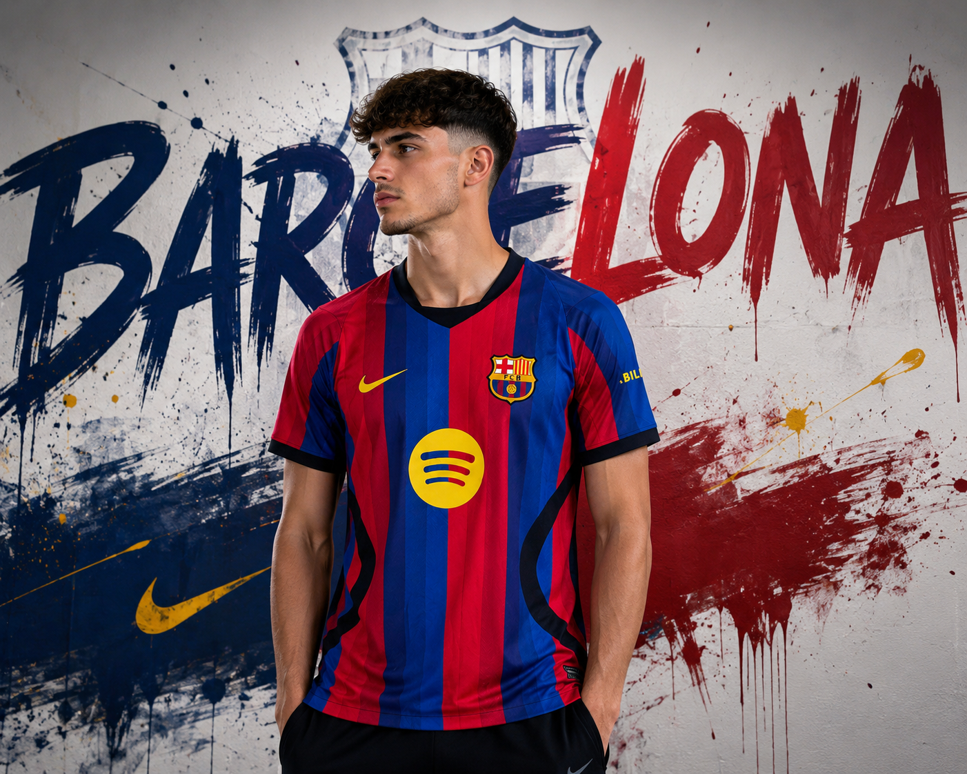 Maillot FC Barcelona Domicile 2026/2027 Homme – Jersey Barça Bleu Rouge Spotify Officiel | FIFAFOOT