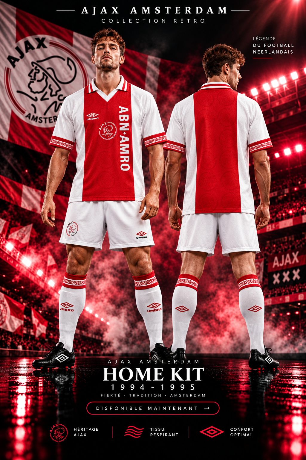 Maillot Rétro Ajax Amsterdam Domicile 1994-1995