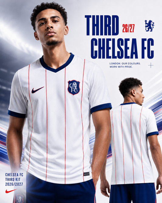 Maillot Third Chelsea FC 2026/2027 Blanc Homme – Édition Premium