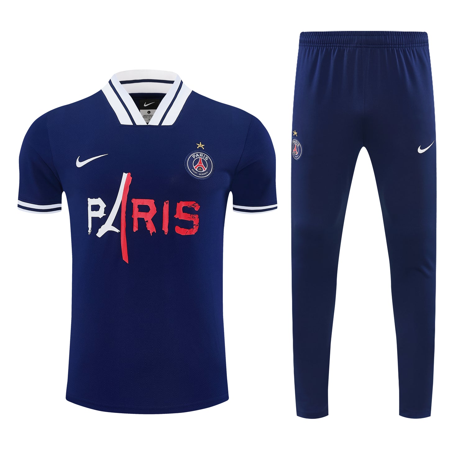Ensemble 2026-2027 PSG Homme Bleu Marine – T-Shirt Paris + Pantalon Jogging | Survêtement Football Lifestyle 2026-2027