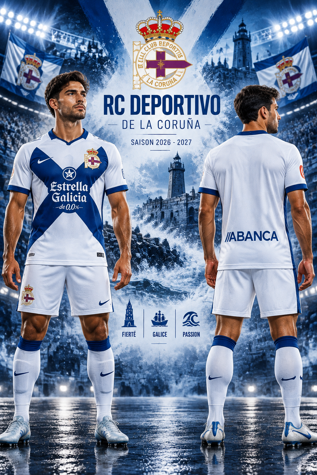 Maillot Third Deportivo de La Coruña 2026-2027 – vue dos