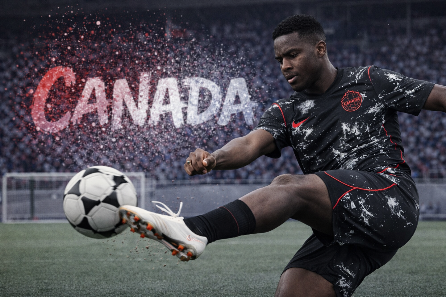 Maillot Canada Extérieur 2026-2027 🇨🇦 – Jersey Officiel Noir Design Unique | FIFAFOOT