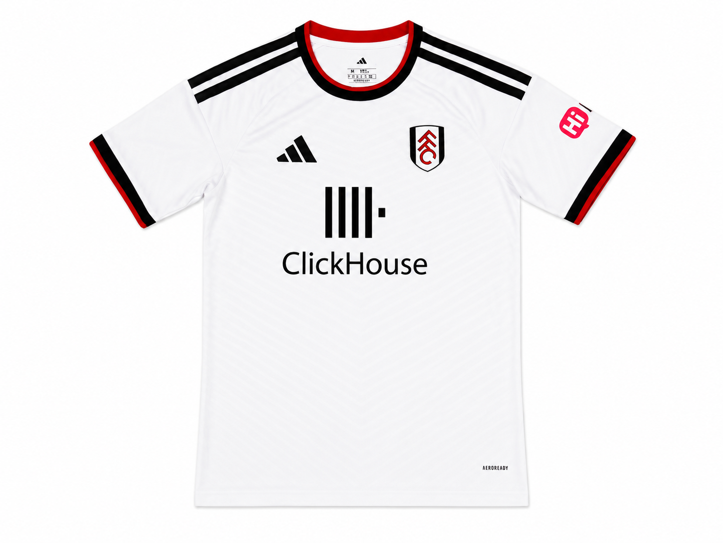 Maillot Fulham Domicile 2026-2027 – Blanc, Noir & Rouge