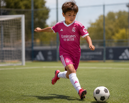 Maillot Real Madrid Third 2026-2027 Rose | Jersey Football Homme et Enfant Adidas | Nouvelle Saison | FIFAFOOT