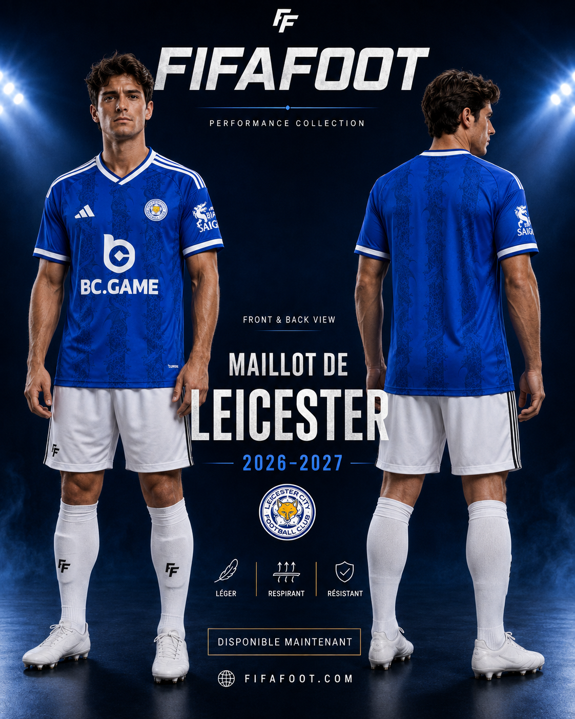 Maillot Leicester City Domicile 2026-2027 Bleu Football Jersey Home Shirt