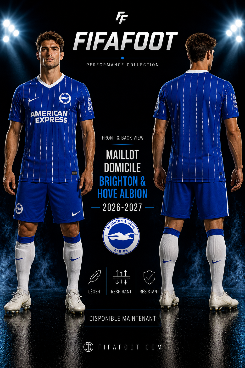 Maillot Brighton Domicile 2026-2027 – Bleu