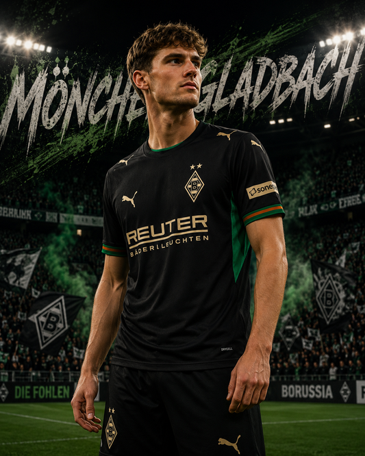 Maillot Extérieur Borussia Mönchengladbach 2026/2027 Noir Vert | FIFAFOOT