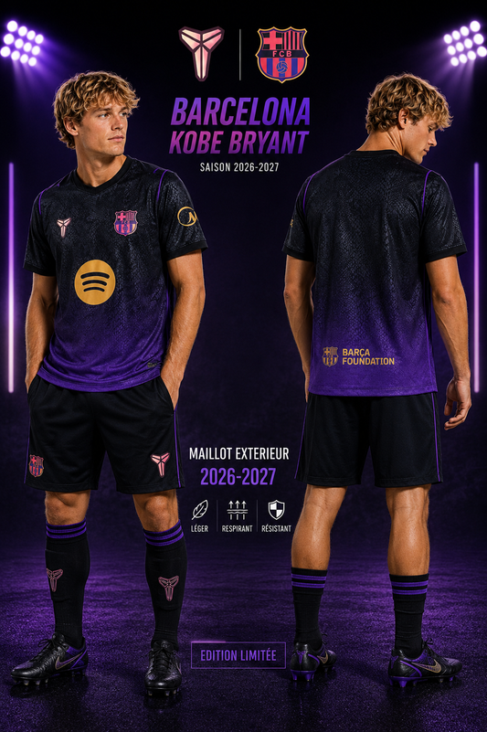 Maillot Extérieur FC Barcelona x Kobe Bryant 2026-2027 Noir & Violet