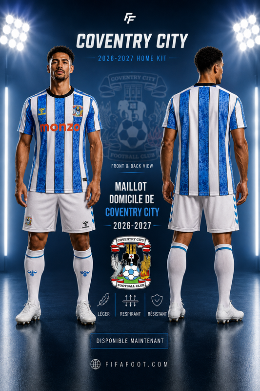 Maillot Coventry City Domicile 2026-2027 – Bleu & Blanc