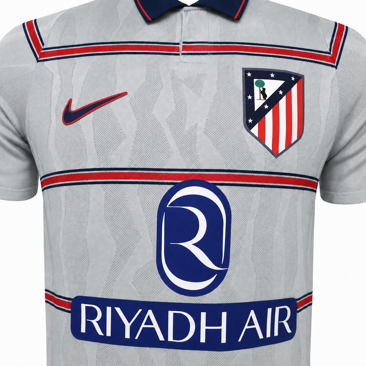Maillot Atlético Madrid Third 2026-2027 Gris – Jersey Football Officiel Col Polo Rouge Bleu