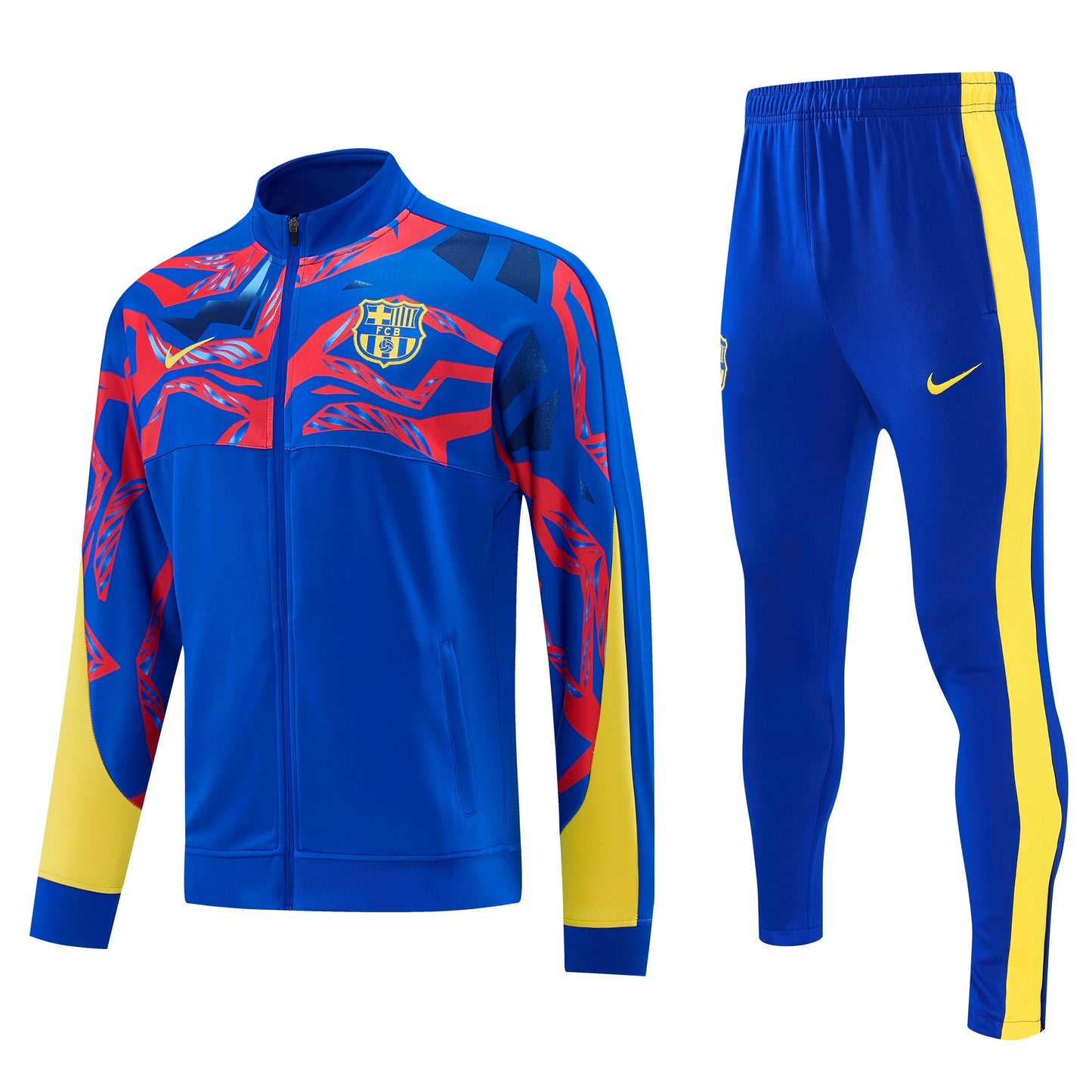 Ensemble Survêtement FC Barcelone Bleu Royal Jaune Homme – Training Suit Barça 2026/2027