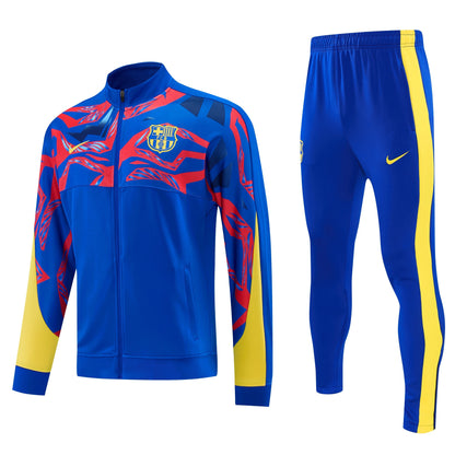 Ensemble Survêtement FC Barcelone Bleu Royal Jaune Homme – Training Suit Barça 2026/2027