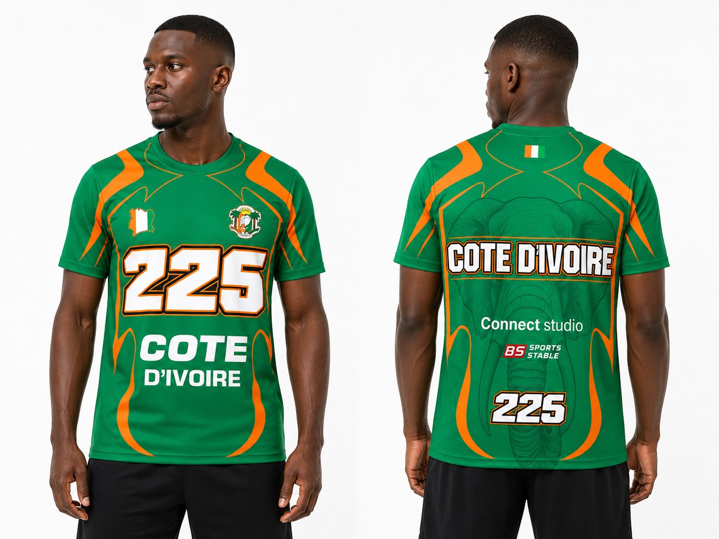 Maillot Côte d’Ivoire 225  Homme – Édition Éléphant