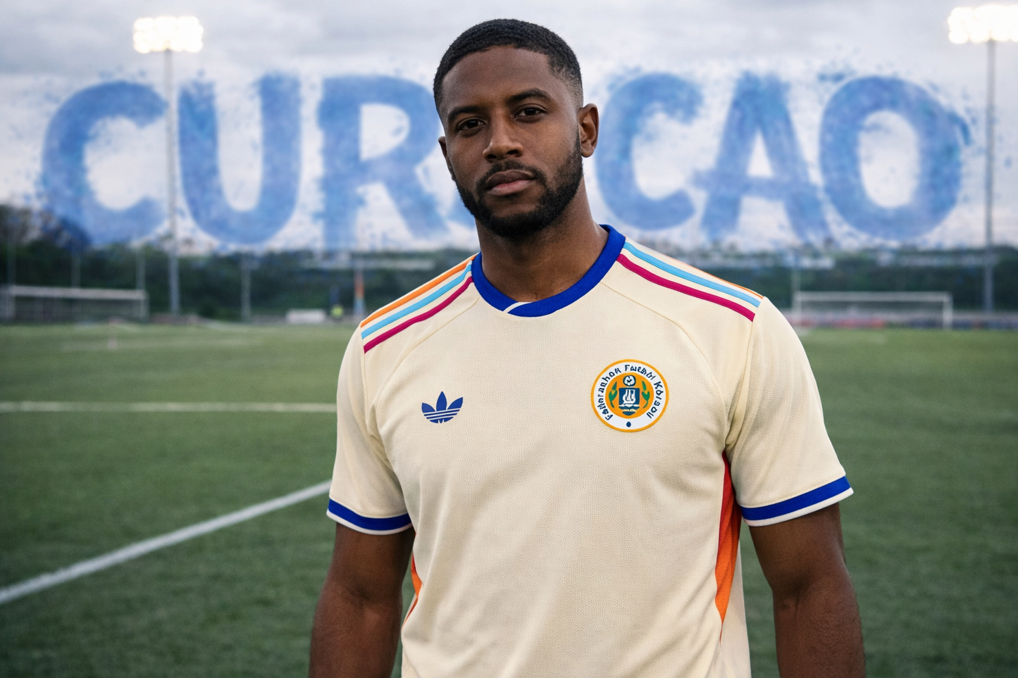 Maillot Extérieur Curaçao  🇨🇼 2026-2027 Beige Officiel – Jersey Football Homme Adidas | FIFAFOOT