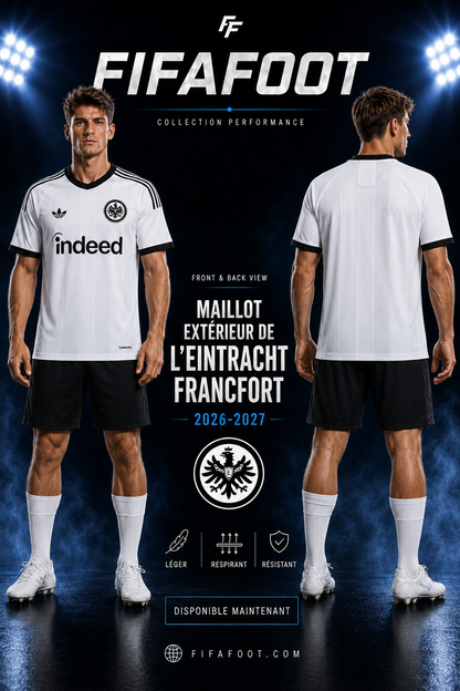 Maillot Eintracht Francfort Extérieur 2026-2027 – Blanc