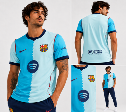 Maillot FC Barcelone Extérieur 2026/2027 Homme – Jersey Away Bleu Ciel | Tenue Football Barça Premium