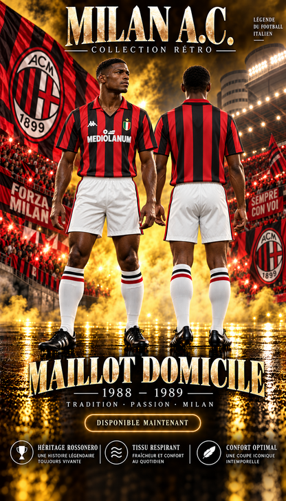 Maillot Milan AC domicile 1988-1989 – Présentation et détails