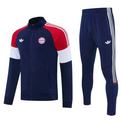 Ensemble Survêtement Bayern Munich 2026/2027 Bleu Marine – Adidas Homme