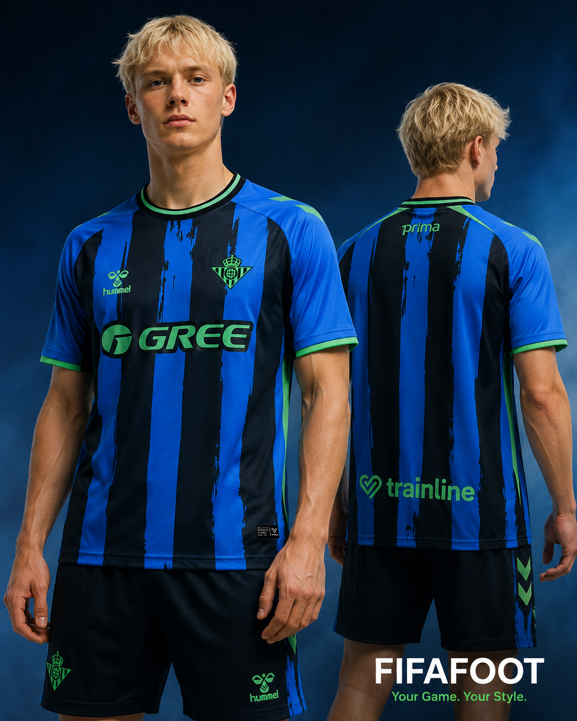 Maillot Real Betis Third 2026-2027 Bleu Noir – Tenue Football Homme & Enfant – 4 Ans à 4XL
