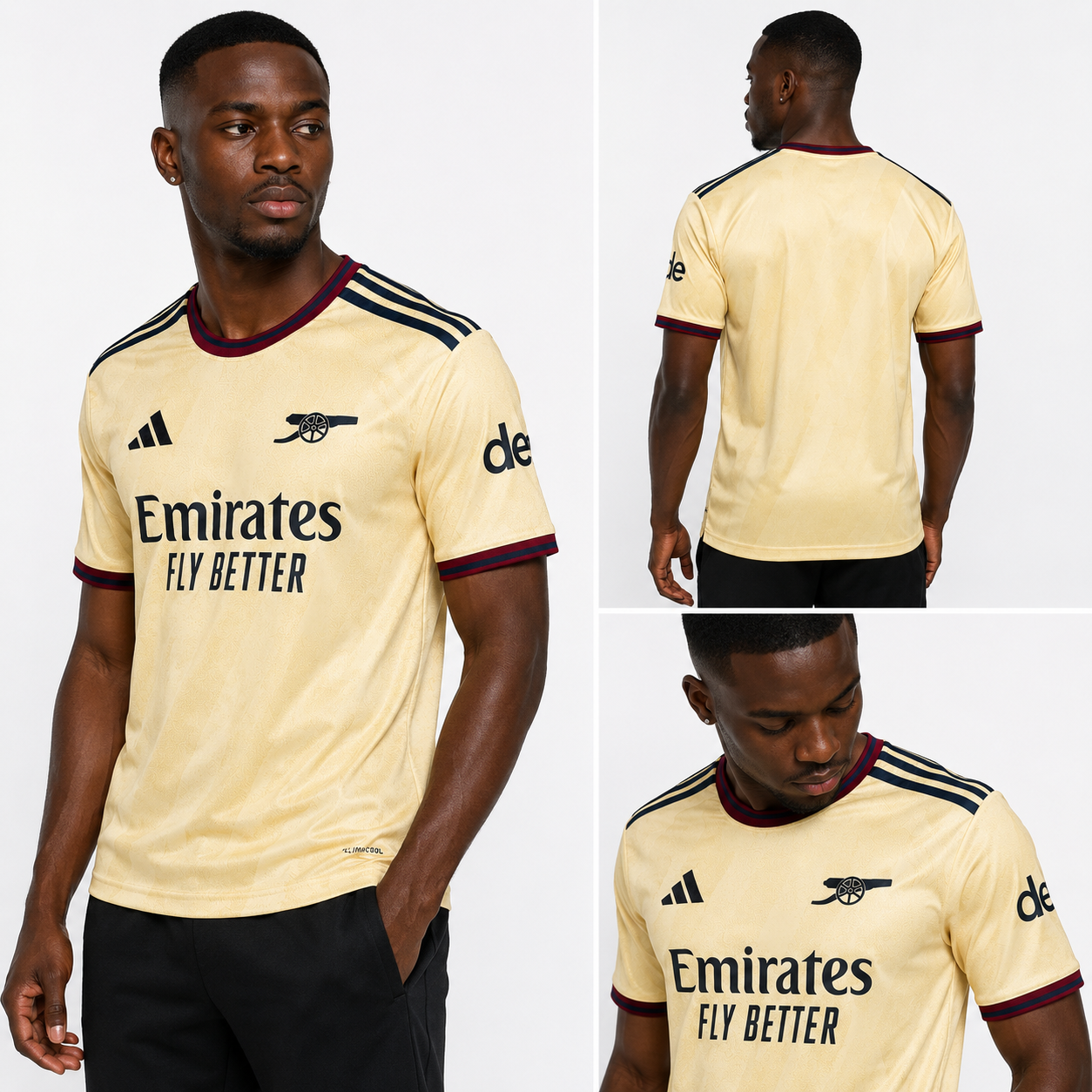 Maillot Extérieur Arsenal 2026-2027 Beige Or & Bleu Marine