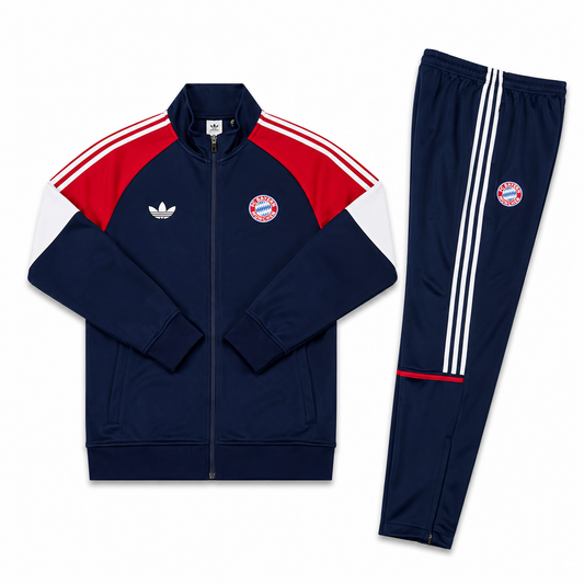 Ensemble Survêtement Bayern Munich 2026/2027 Bleu Marine – Adidas Homme
