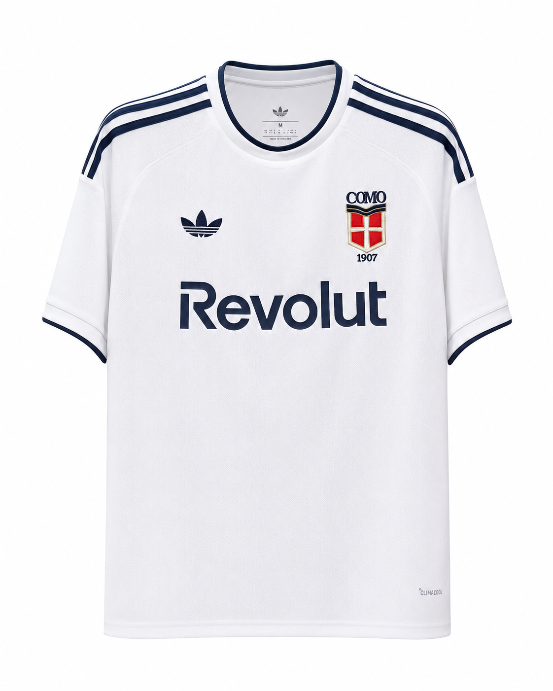 Maillot Extérieur Como 1907 2026-2027 Blanc & Bleu Marine