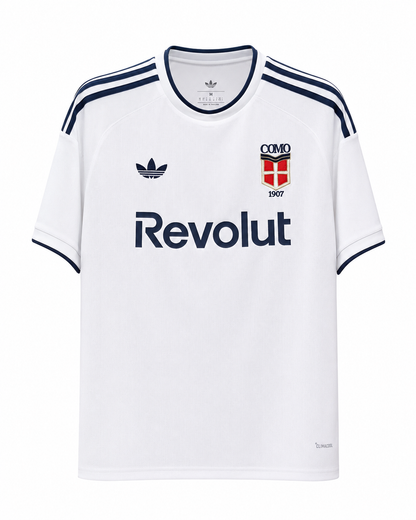 Maillot Extérieur Como 1907 2026-2027 Blanc & Bleu Marine
