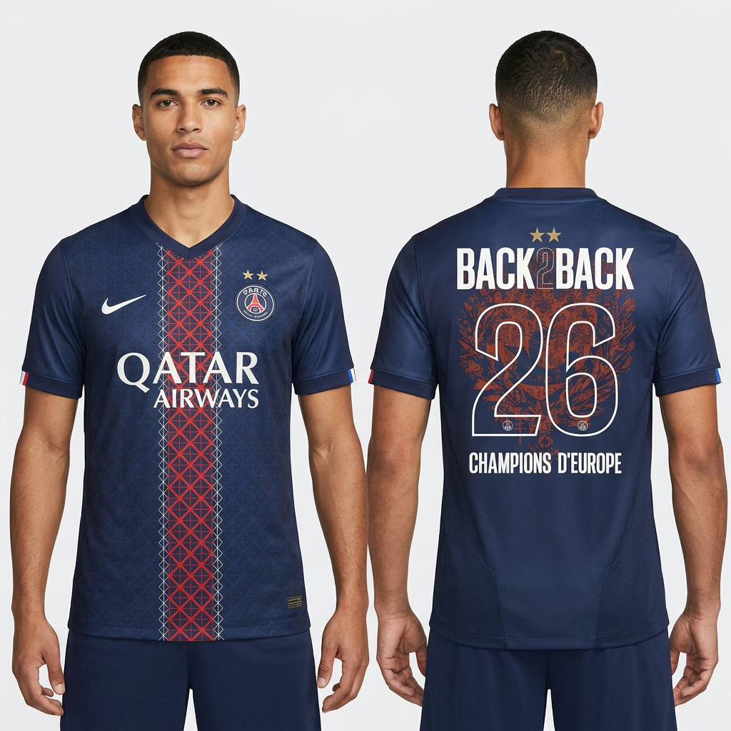 Maillot Collector PSG Back 2 Back - Bleu Édition Limitée