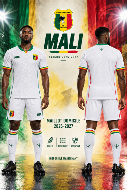 Maillot Mali Domicile 2026-2027 | Jersey Football Équipe Nationale du Mali
