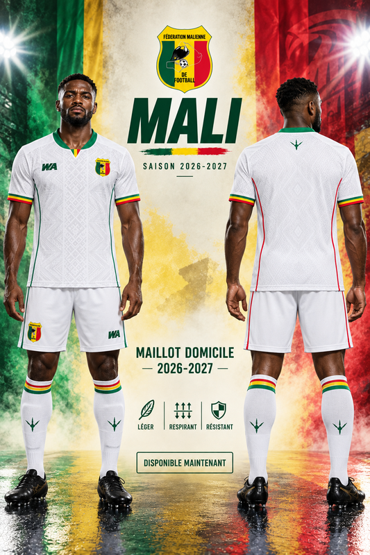Maillot Mali Domicile 2026-2027 | Jersey Football Équipe Nationale du Mali