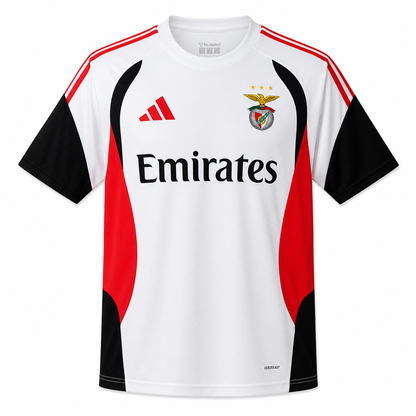 Maillot Entraînement Benfica 2026-2027 Blanc Noir Rouge – Jersey Training SL Benfica Football Homme