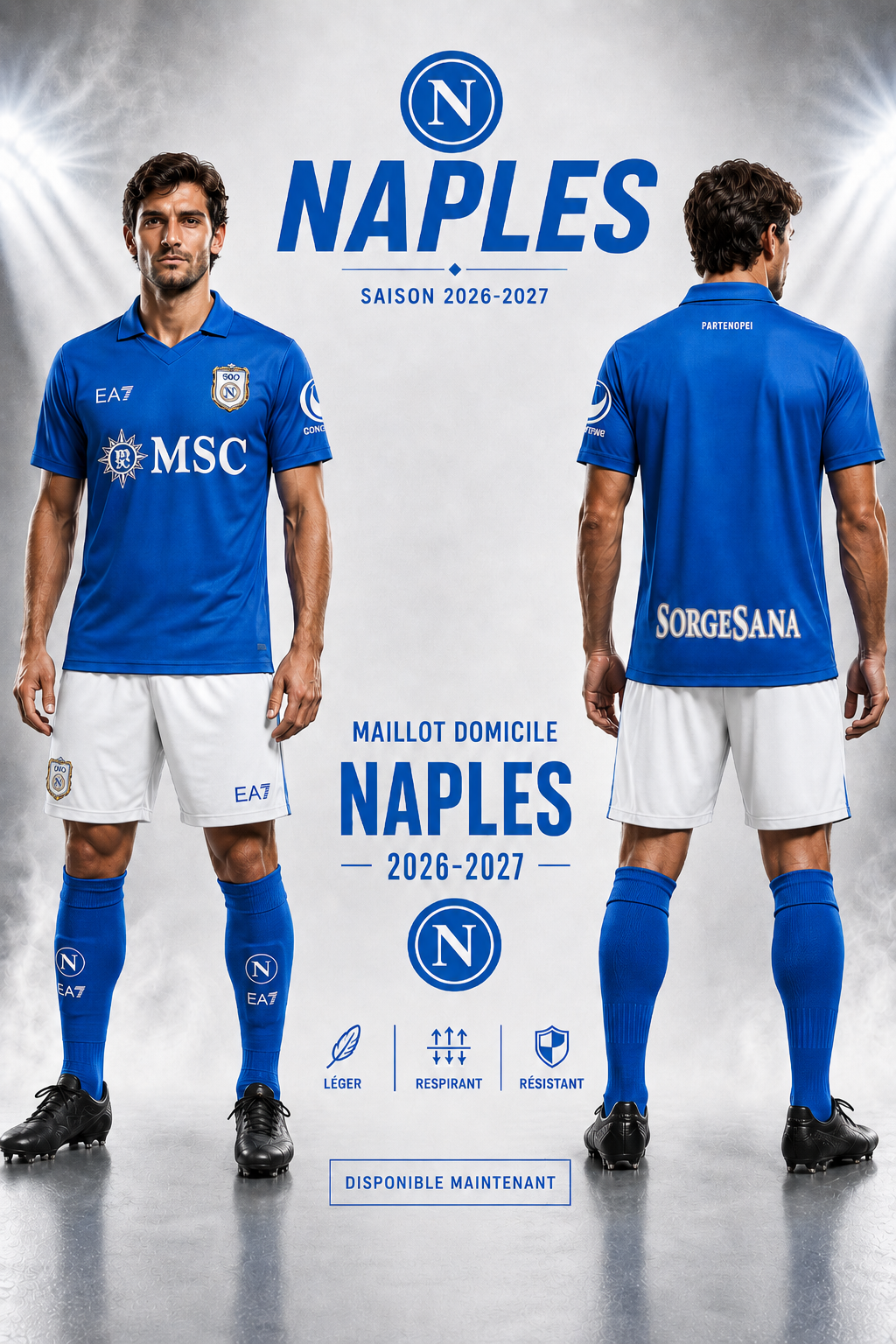 Maillot Domicile Naples 2026-2027 Bleu – SSC Napoli