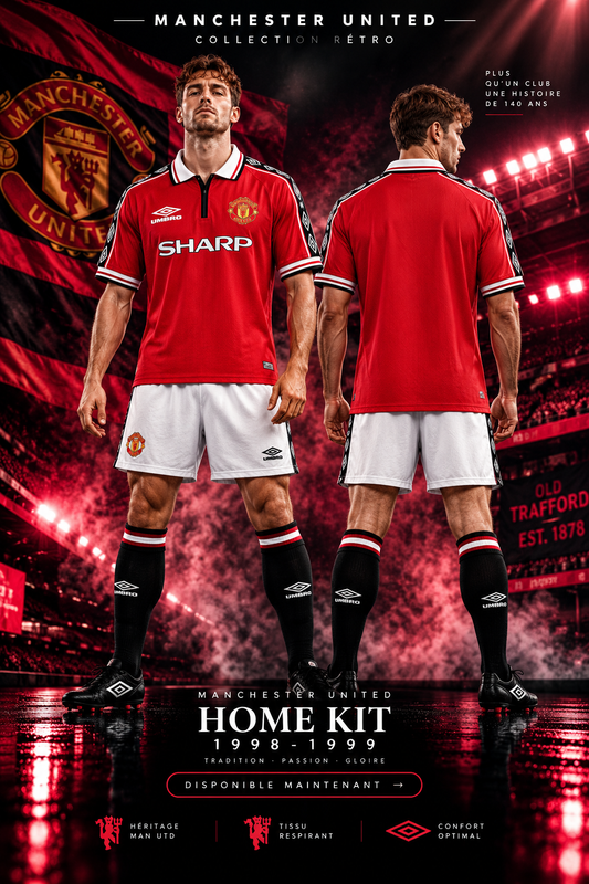 Maillot Rétro Manchester United Domicile 1998-1999