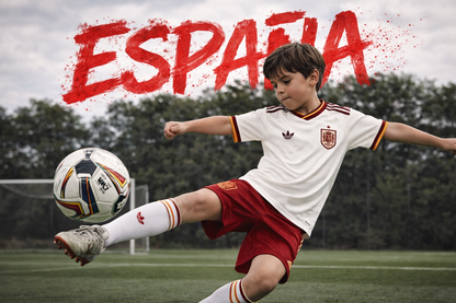 Maillot Extérieur Espagne 2026-2027 Enfant 🇪🇸 – Ensemble Maillot + Short Officiel Junior