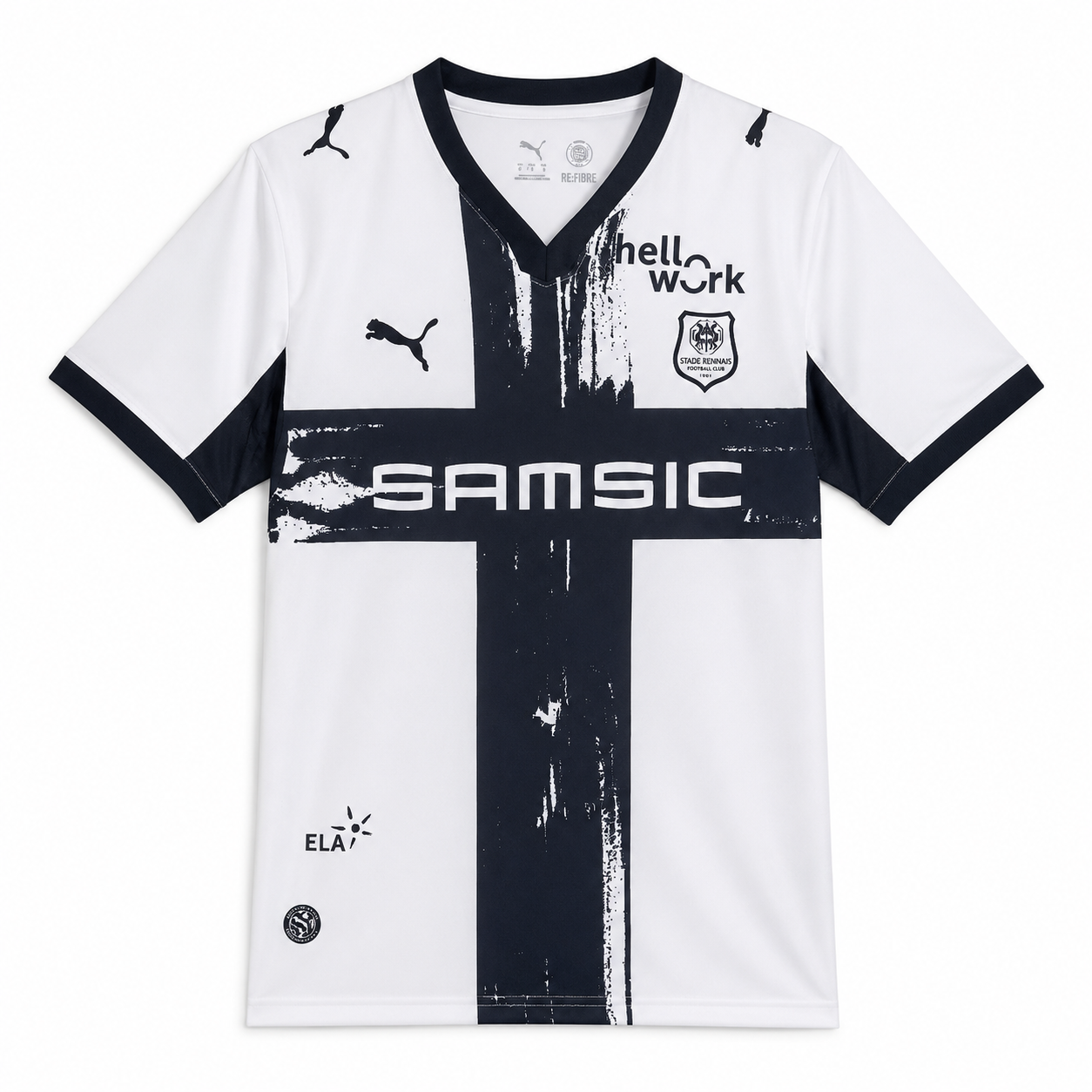 Maillot Stade Rennais Extérieur 2026-2027 Blanc Noir – Jersey Football SRFC Away