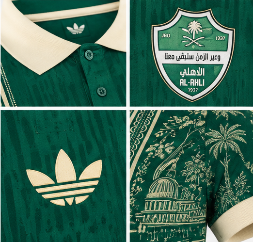 Maillot Al-Ahli Saudi Special Edition Green 2026/27 – detail