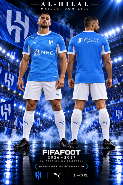 Maillot Al-Hilal domicile 2026-2027 bleu — affiche