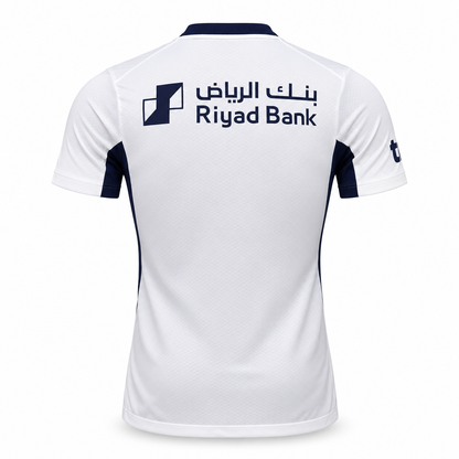 Maillot Al-Hilal extérieur 2026-2027 blanc et bleu ciel — dos
