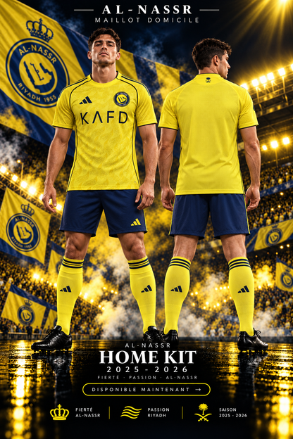 Maillot Al-Nassr domicile 2025–2026 — affiche