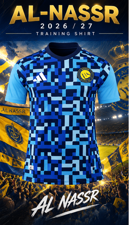 Al-Nassr maillot entraînement bleu 2026/27 affiche