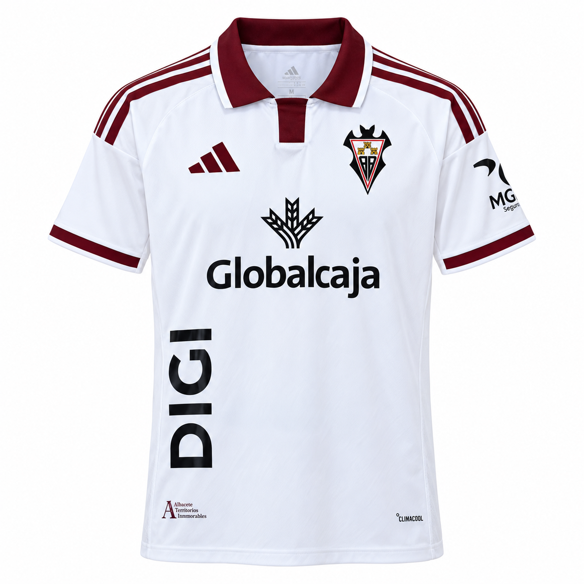 Albacete domicile 2026-2027 face fond blanc