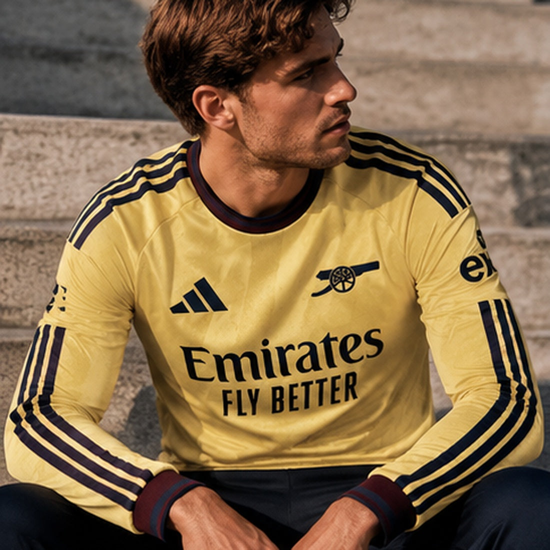 Mannequin masculin portant le maillot Arsenal Third 2026-2027 manches longues