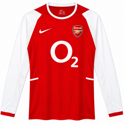 Arsenal 2002-2004 domicile rétro manches longues - face
