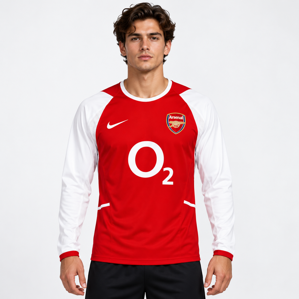 Arsenal 2002-2004 domicile rétro manches longues - mannequin