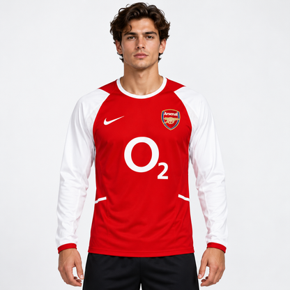 Arsenal 2002-2004 domicile rétro manches longues - mannequin